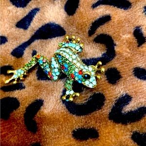PreLoved Colorful Frog brooch! Elegant gift bag included!